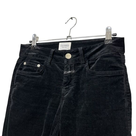 Closed Skinny Baker Velvet Stretch Jeans Women’s Size 24 Black 5-Pocket Casual - Picture 4 of 14